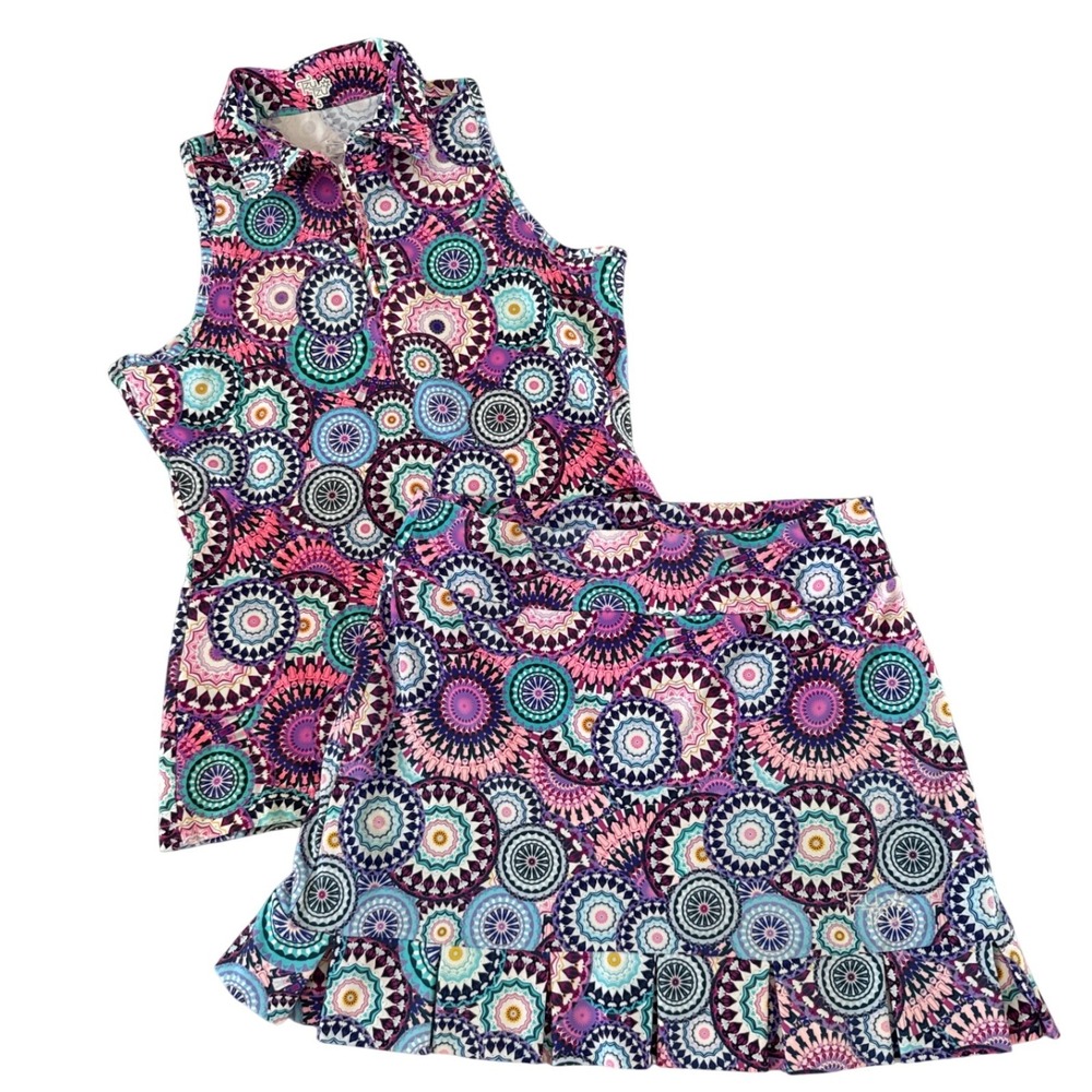 Tzu Tzu Spiro Samba Golf Skirt Skort Set Allie Top 2 Pc S Golf Tennis Pickleball